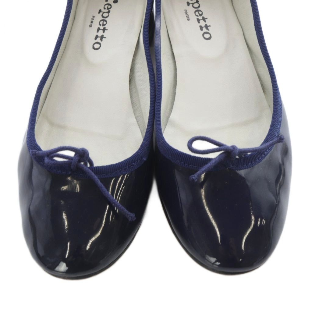 レペット エナメル パンプス リボン 39 紺 - メルカリ