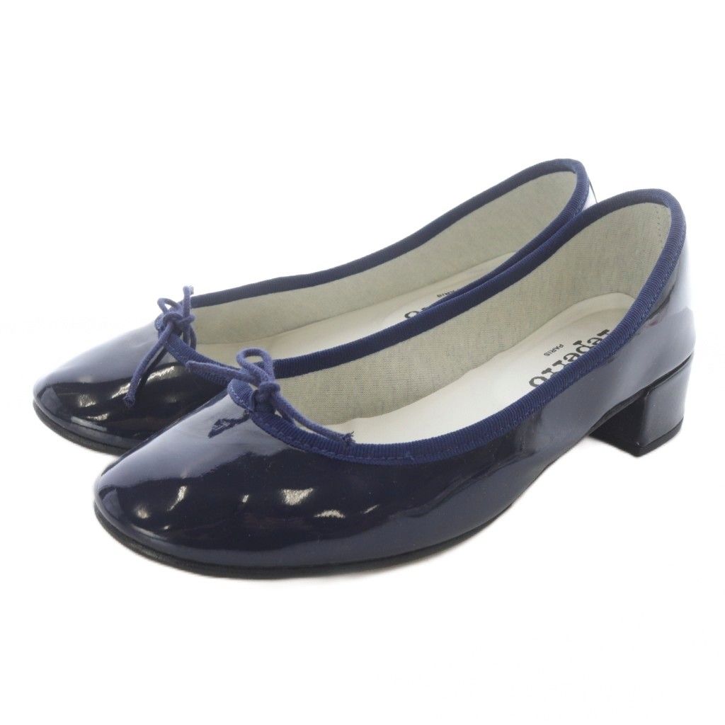 レペット　美品✳︎最終お値下げ✳︎ ストラップシューズ　ネイビー　エナメル　39 レペット 美品✳︎最終お値下げ✳︎ ストラップシューズ ネイビー