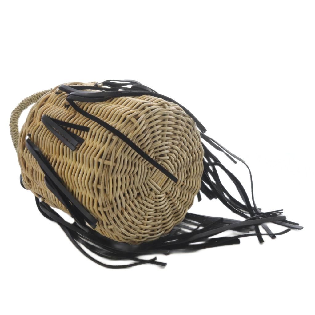 美品　LUDLOW ラドロー フリンジバスケット 黒 LUDLOW フリンジバスケット 黒 Mサイズ LUDLOW フリンジバスケット