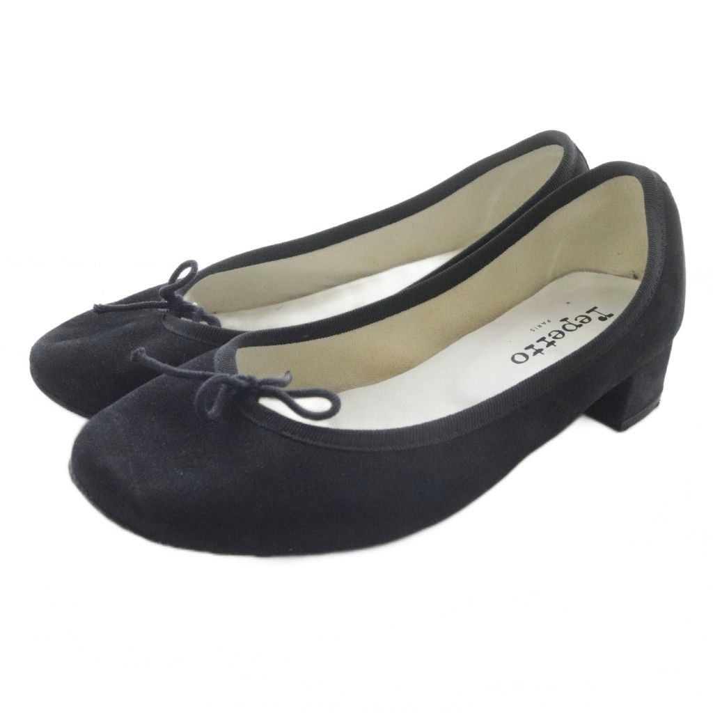 【極美品】repetto 黒 パンプス　スエード リボン　41 極美品】repetto 黒 パンプス スエード リボン 41 極美品】repetto 黒