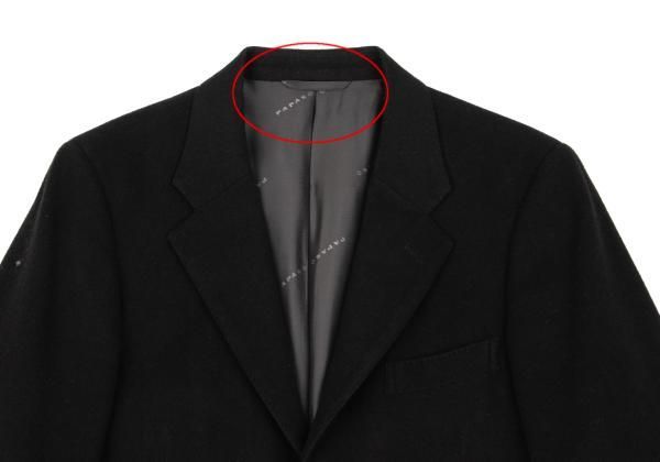 パパスプラスPapas+ カシミヤ混3Bジャケット 黒S - メルカリ