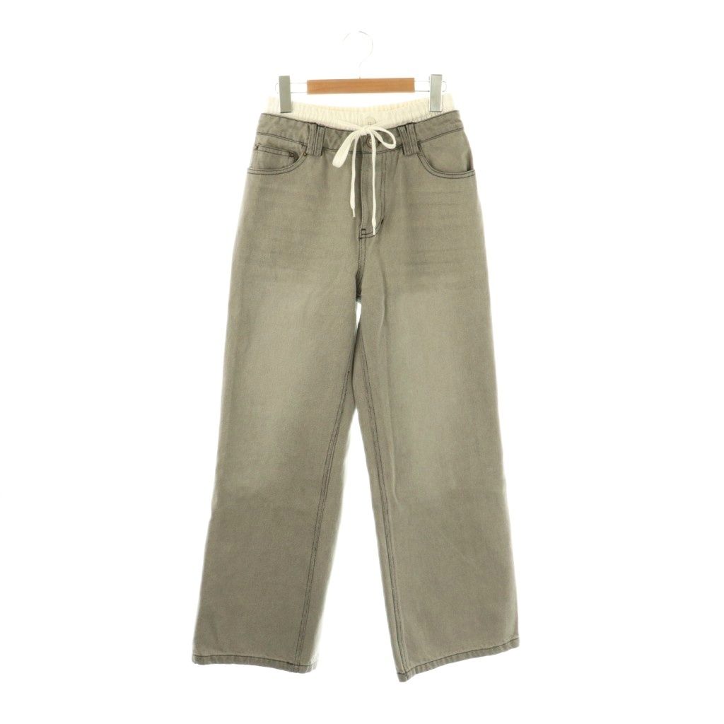Bibiy JULIET DOUBLE WAIST DENIM デニム M ビビィ Bibiy. JULIET DOUBLE WAIST DENIM デニムパンツ ジーンズ S