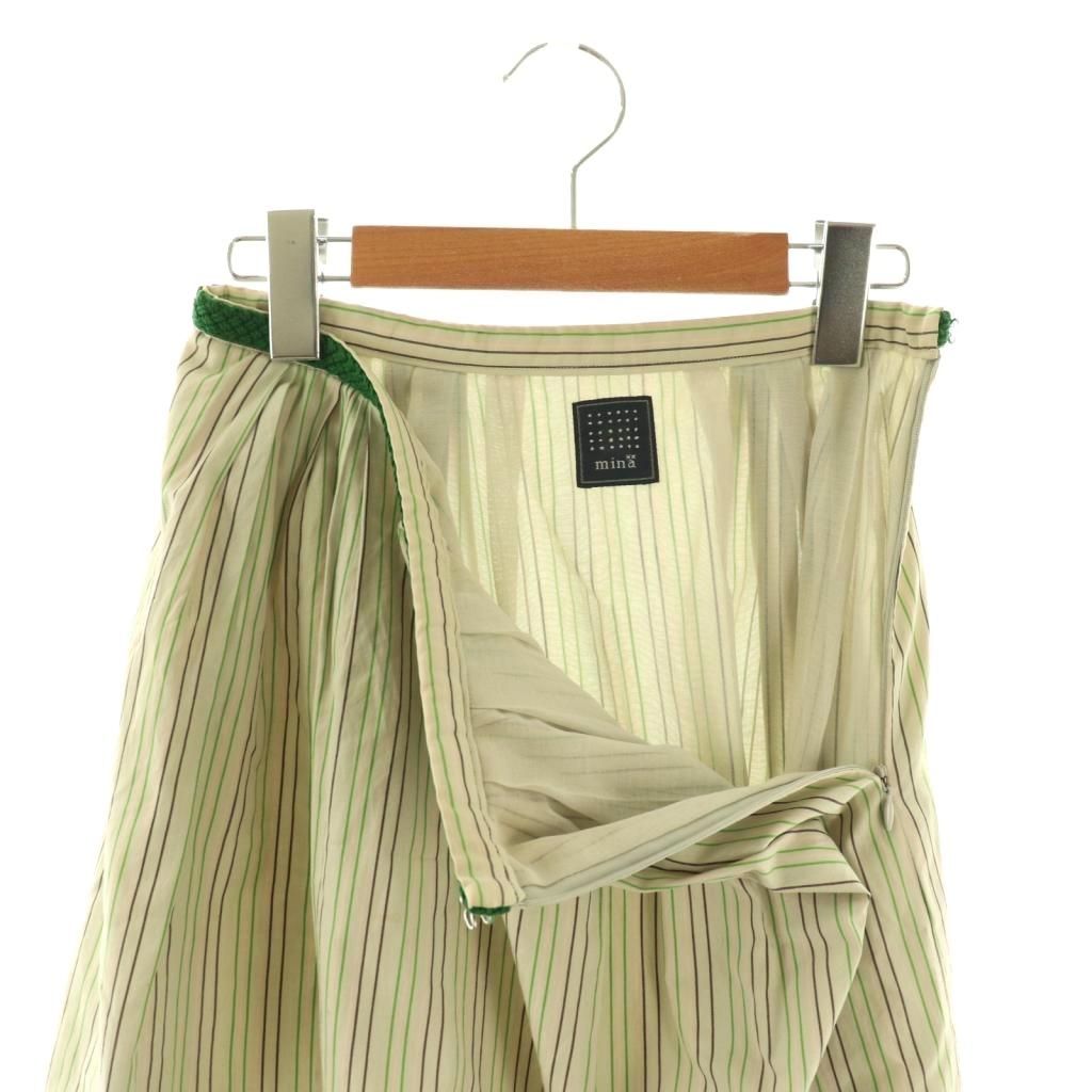 ミナペルホネン mina perhonen SHOWER スカート ミモレ ロング フレア