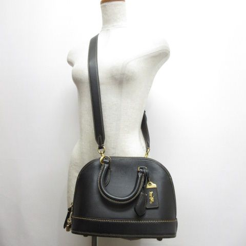 コーチ COACH CC411 レヴェル 2WAY ショルダー ハンド バッグ 黒