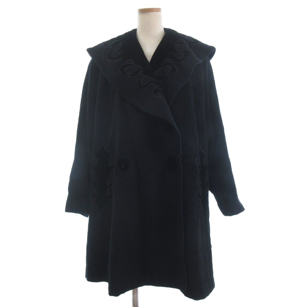 伊太利屋　ショールカラー　中綿　リブ　ロングコート　レオパード　ベロア　伸縮性 イタリヤ 伊太利屋 コート ガウン ロング ショールカラー ベロア 切替