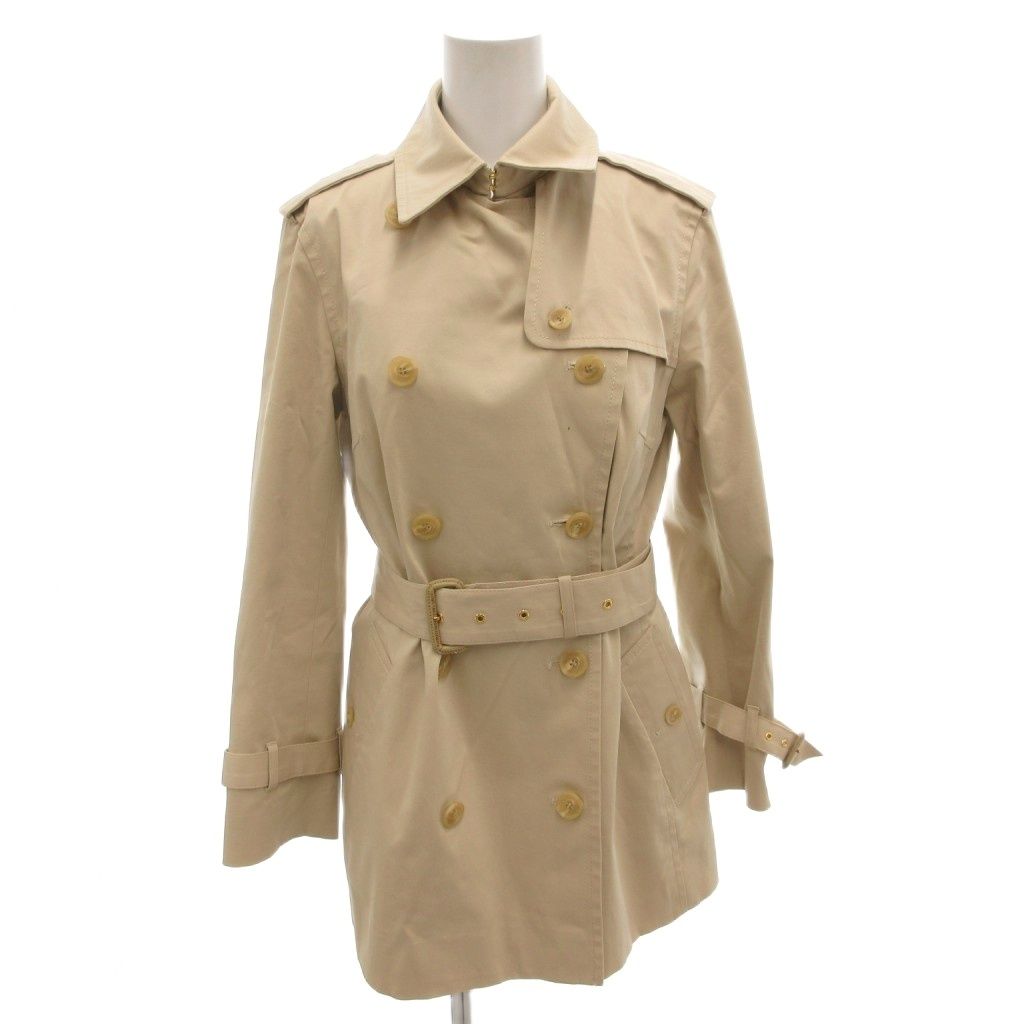 ベージュ ダブルブレスト トレンチコート ベージュ ダブルブレスト トレンチコート