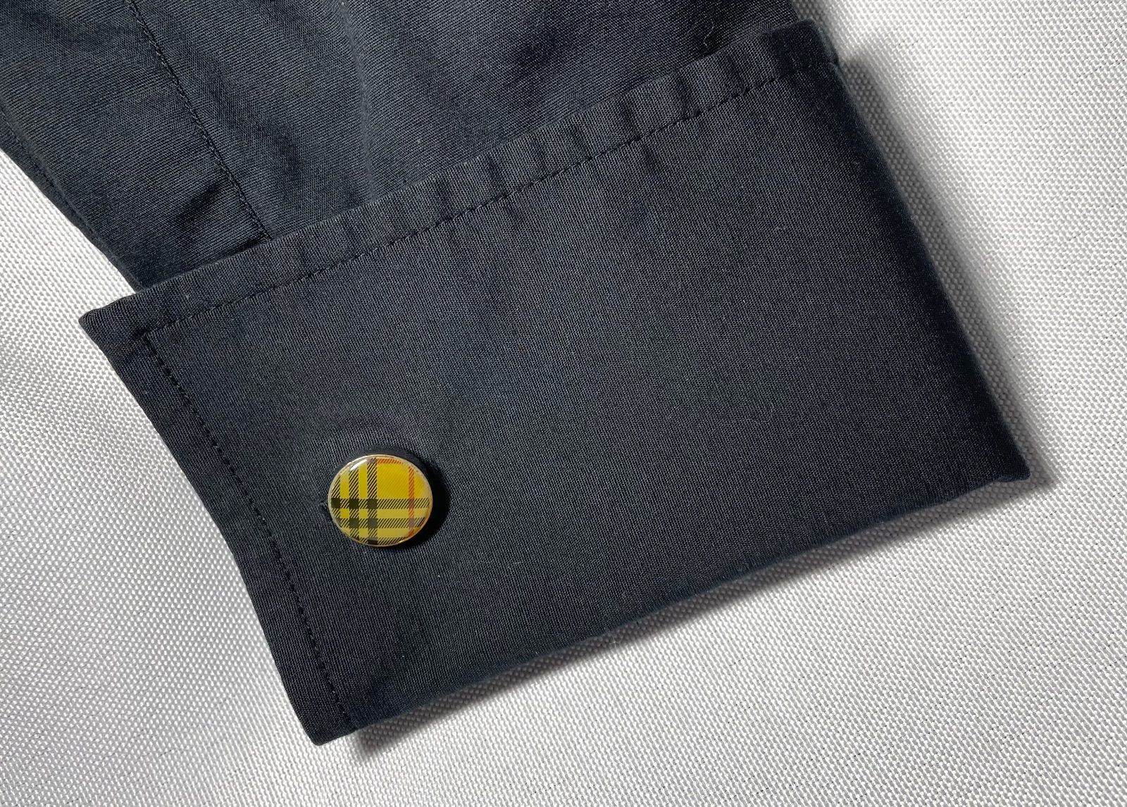 Burberry バーバリー チェックライン オーバルカフス カフリンクス