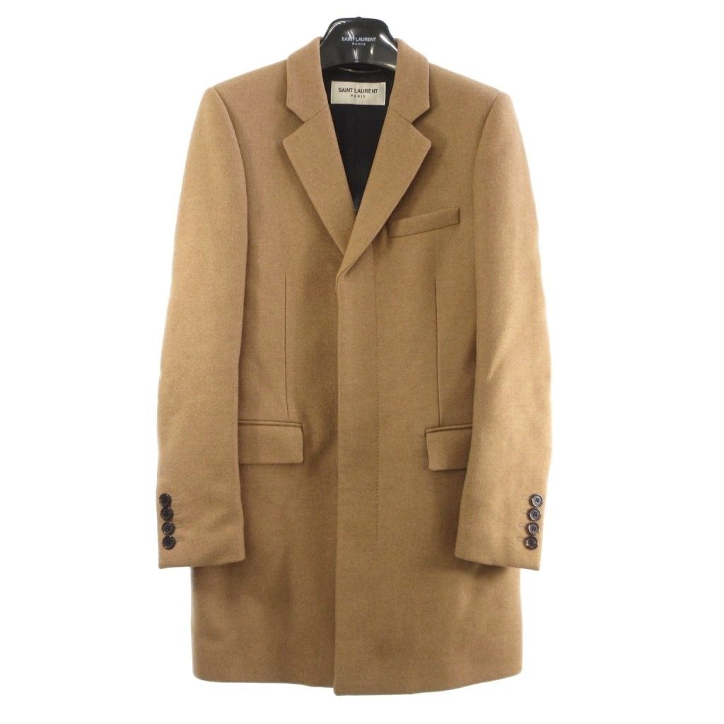 15AW 極美品◆サンローラン パリ◆ キャメル チェスターコート サンローランパリ チェスターコート キャメル｜ブランド買取なら