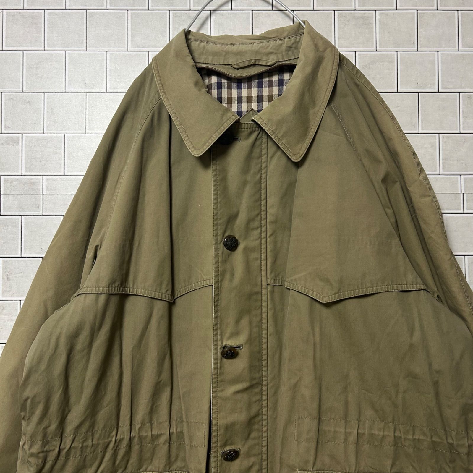 ハンティングジャケット Aquascutum アクアスキュータム ブルゾン 内側