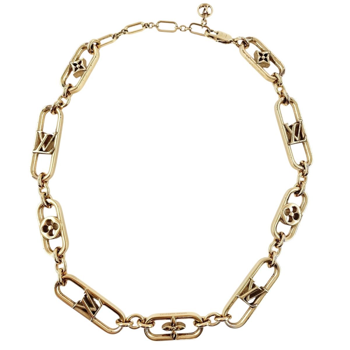 中古】 LOUIS VUITTON ルイ・ヴィトン ネックレス・マイLVチェーンGM