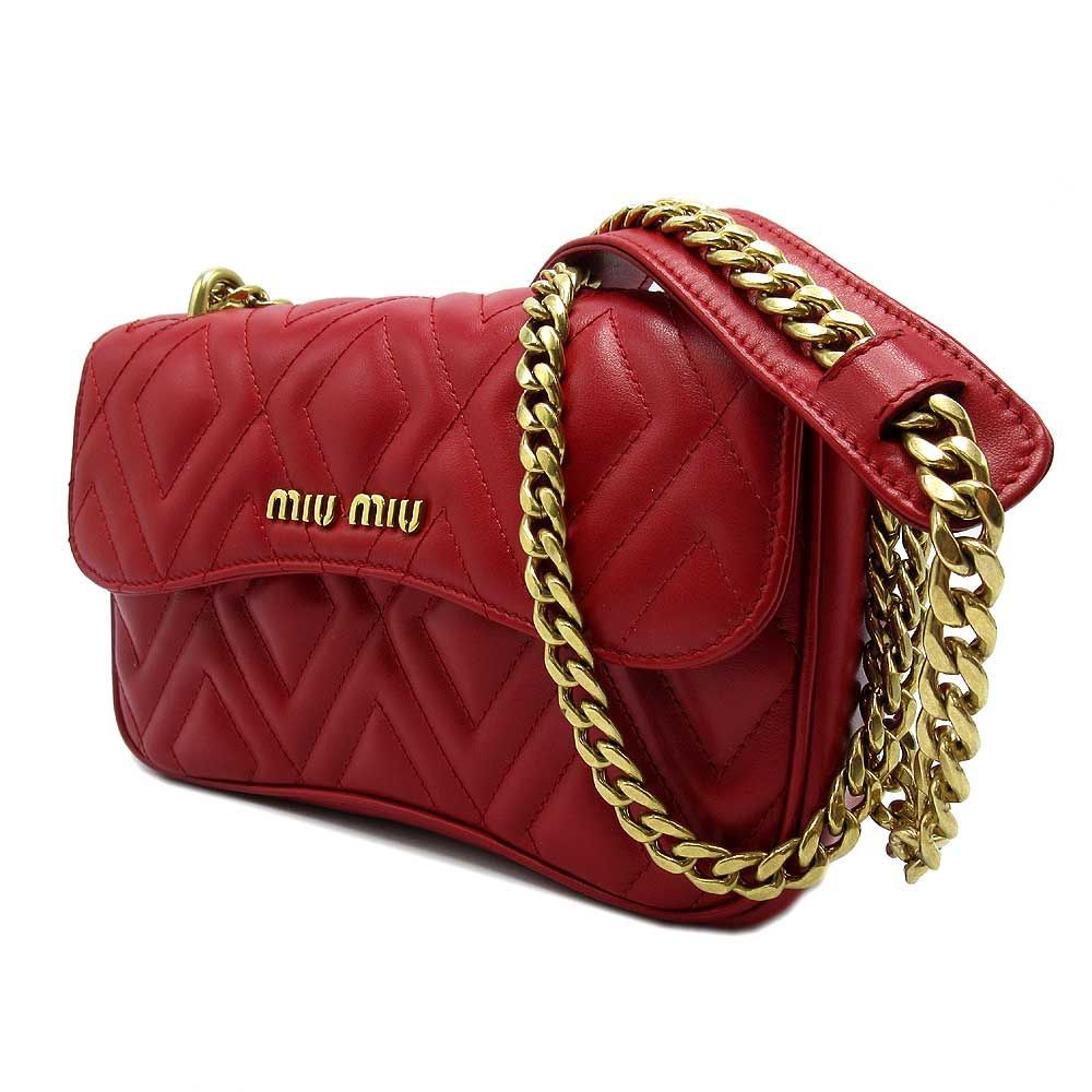 ミュウミュウ ショルダーバッグ MIU MIU キルティング調 2WAY 5BD138