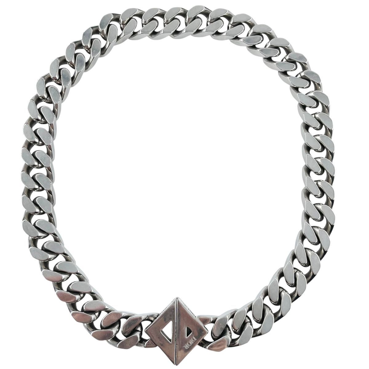 中古】Dior ディオール CDダイヤモンド チェーンリンクネックレス