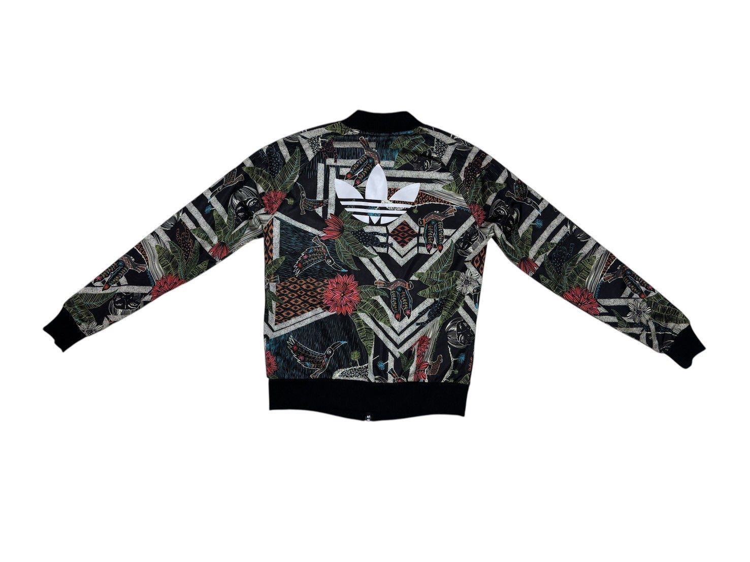 adidas Originals トラックジャケット 総柄 ボタニカル柄 鳥 花柄