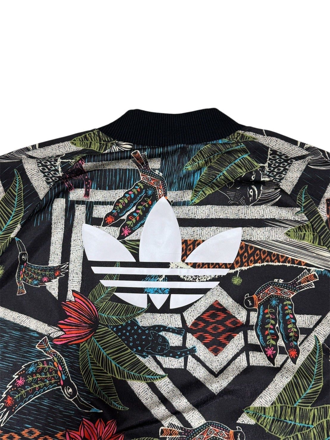 adidas Originals トラックジャケット 総柄 ボタニカル柄 鳥 花柄