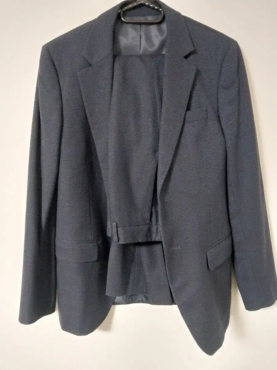 メンズ スーツ セット (ブラック/ダーク グレー)95 80