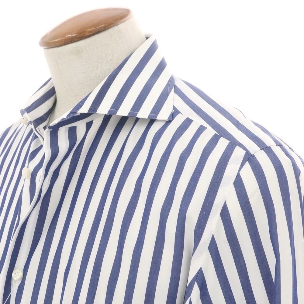 ルイジボレッリLUIGI BORRELLI / コットン100%ストライプシャツ ルイジボレッリ 【LUIGI BORRELLI 】ストライプシャツ