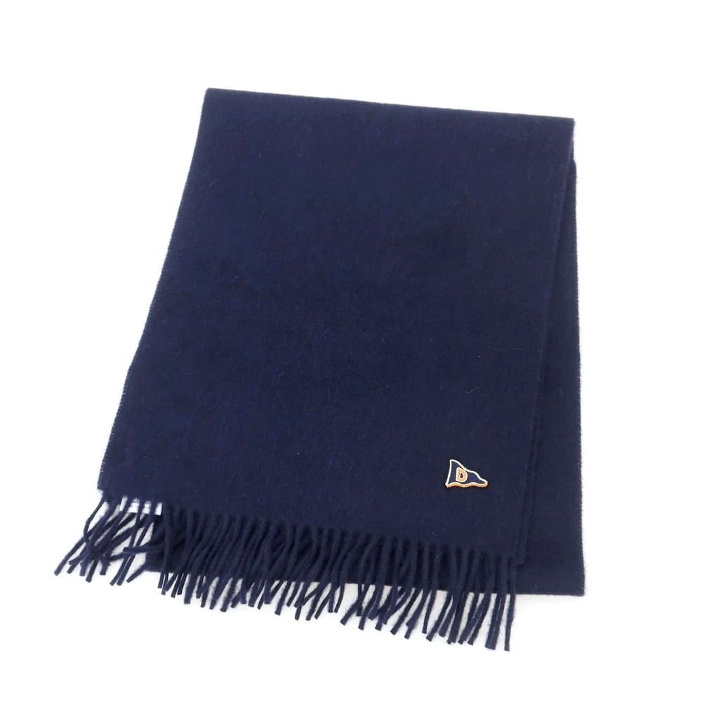 ボンクラ☓ドレイクス　ストール　ネイビー 新品】ドレイクス DRAKES ウールアンゴラ マフラー ネイビー【メンズ