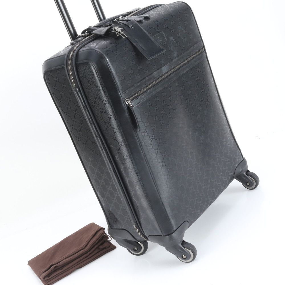 極美品 グッチ GG インプリメ トロリー 293909 レザー スーツケース