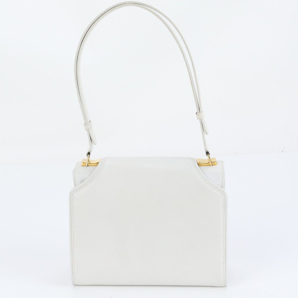 極美品　オールドグッチ　GUCCI レザー　ハンドバッグ　A4可能 ホワイト 美品 ヴィンテージ グッチ オールド グッチ レザー 2WAY ショルダー