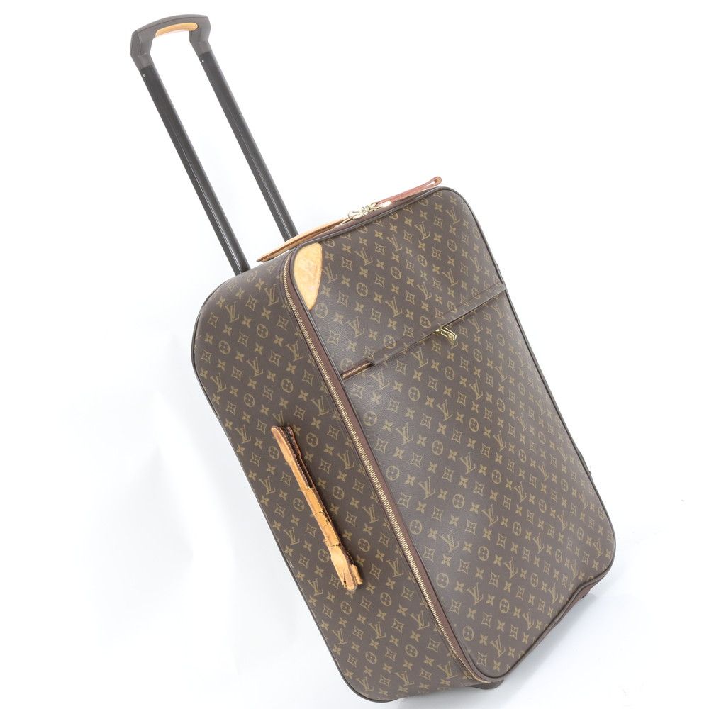 美品 ルイヴィトン モノグラム ペガス 65 M23295 レザー スーツケース