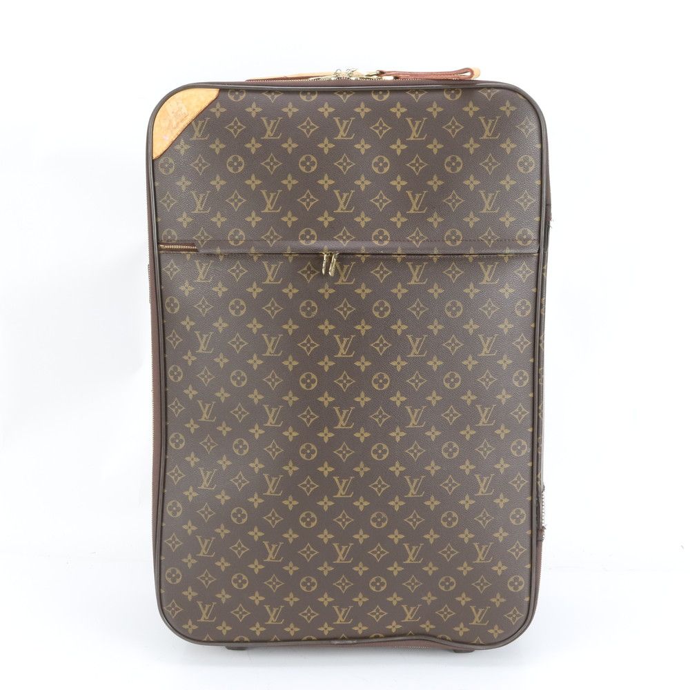 美品 ルイヴィトン モノグラム ペガス 65 M23295 レザー スーツケース