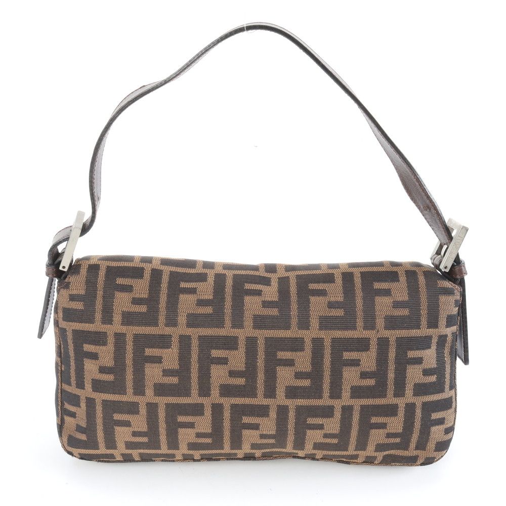 極美品 フェンディ ズッカ マンマ バゲット 26424 レザー ショルダー