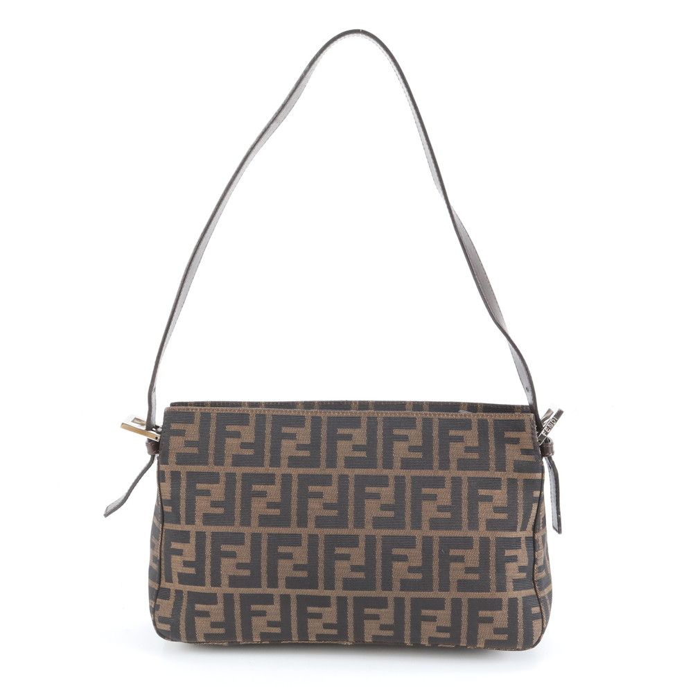 極美品 フェンディ ズッカ マンマ バゲット 26566 レザー ショルダー