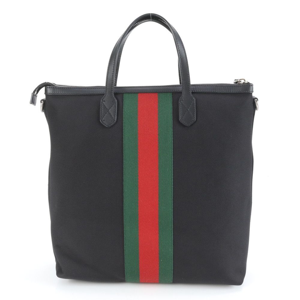 極美品 グッチ シェリー ライン 619751 レザー トート バッグ