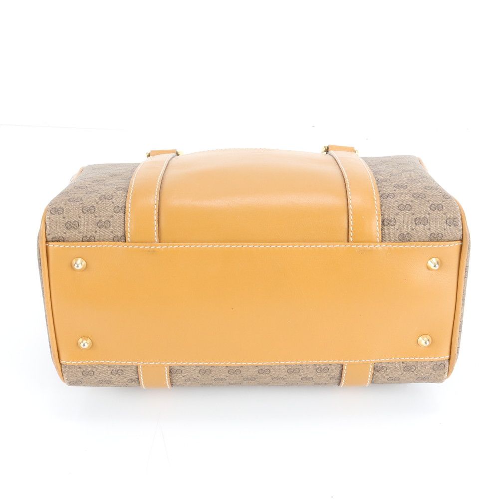 ヴィンテージ オールド グッチ マイクロ GG ミニ ボストン レザー