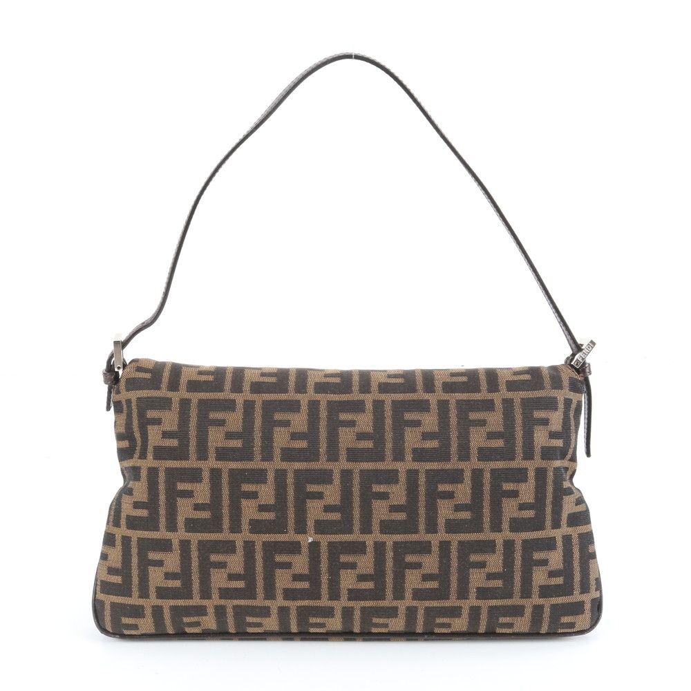 極美品 フェンディ ズッカ マンマ バゲット 26796 レザー ショルダー