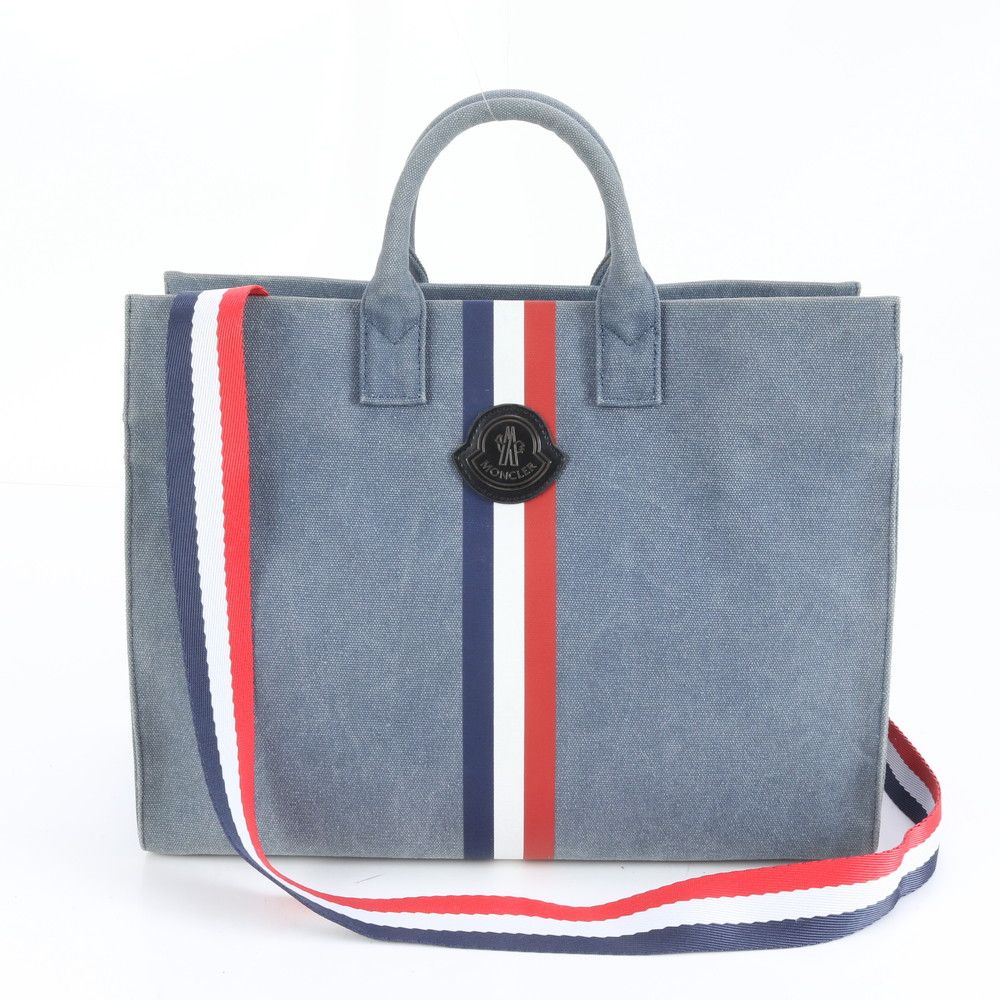 極美品 モンクレール デニム 2WAY ショルダーバッグ トート 斜め 極美品 モンクレール デニム 2WAY ショルダーバッグ トート 斜め