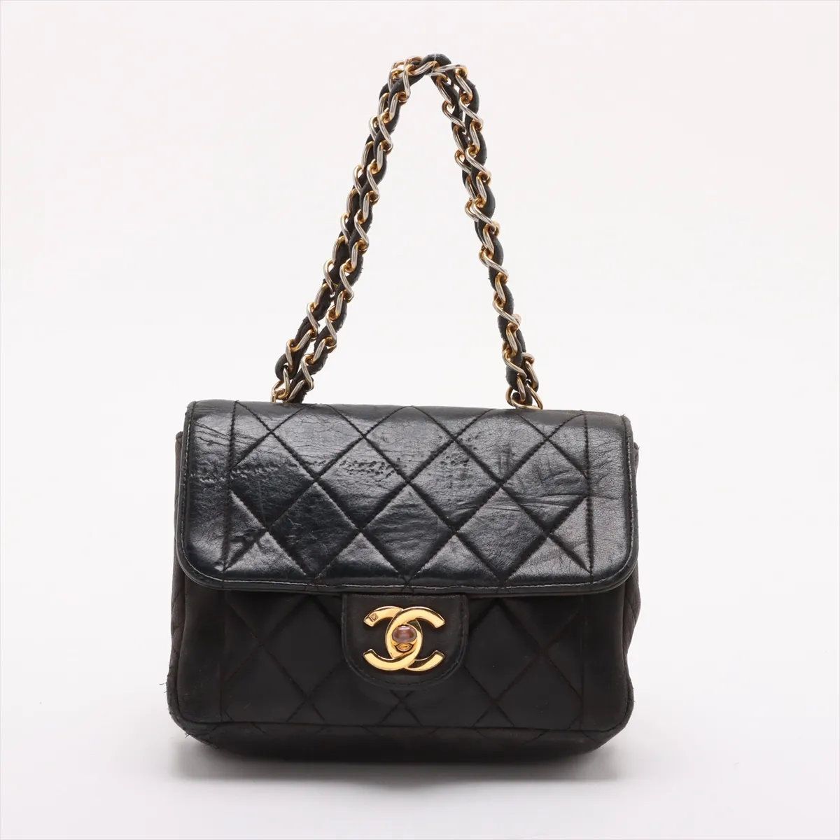 シャネル　ミニミニマトラッセ シャネル シリアルシール付 ミニ マトラッセ ラムスキン レザー