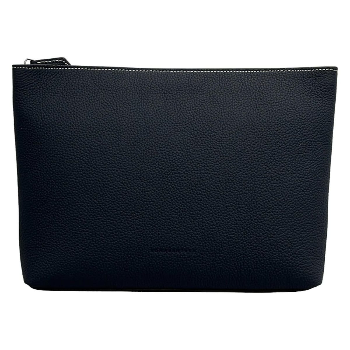 美品 ボナベンチュラ レザー ポーチ コスメ 小物 オーガナイザー ネイビー 紺 BONAVENTURA(ボナベンチュラ) ポーチ美品 - ネイビー レザー - メルカリ