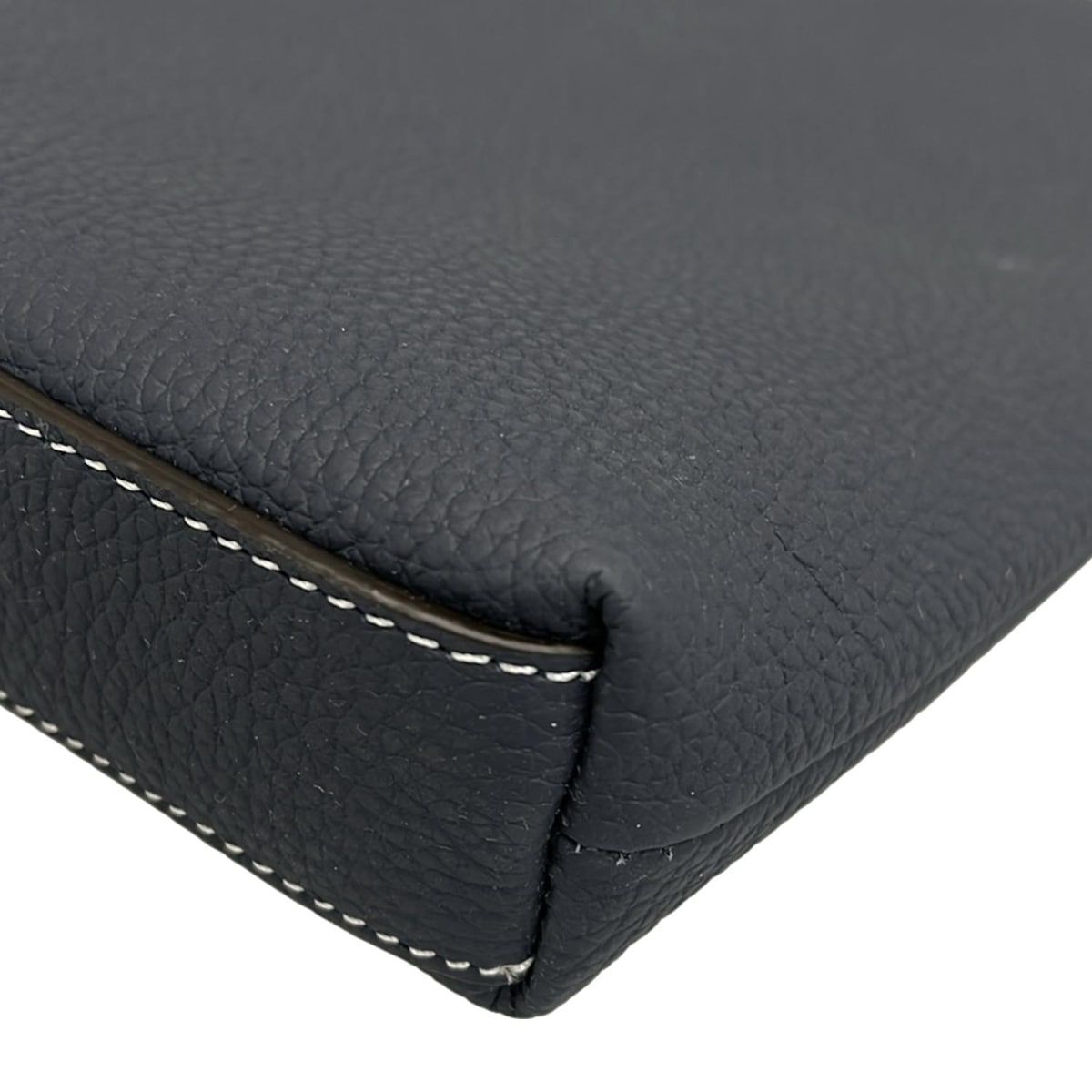 BONAVENTURA(ボナベンチュラ) ポーチ美品 - ネイビー レザー - メルカリ