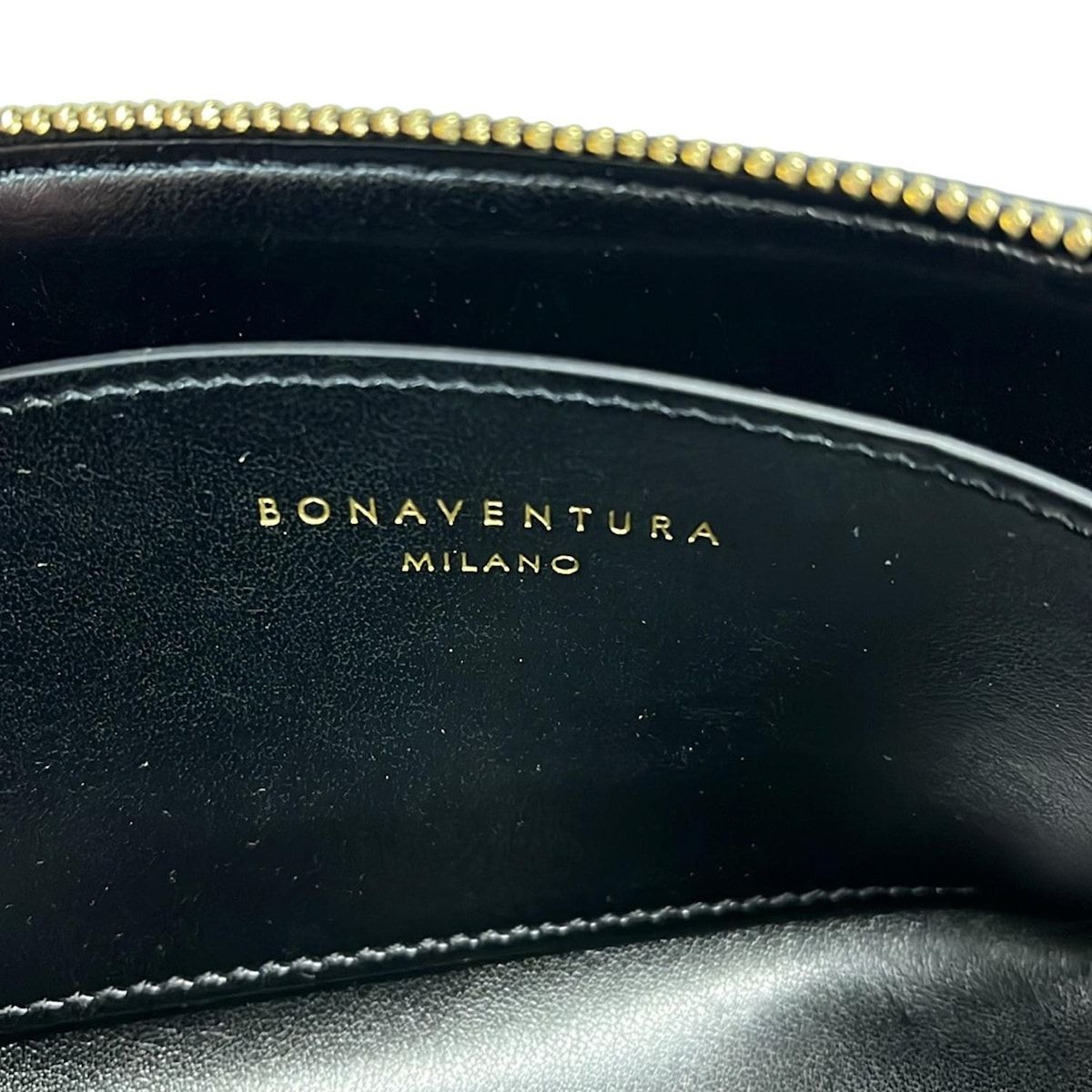BONAVENTURA(ボナベンチュラ) ポーチ美品 - 黒 レザー - メルカリ