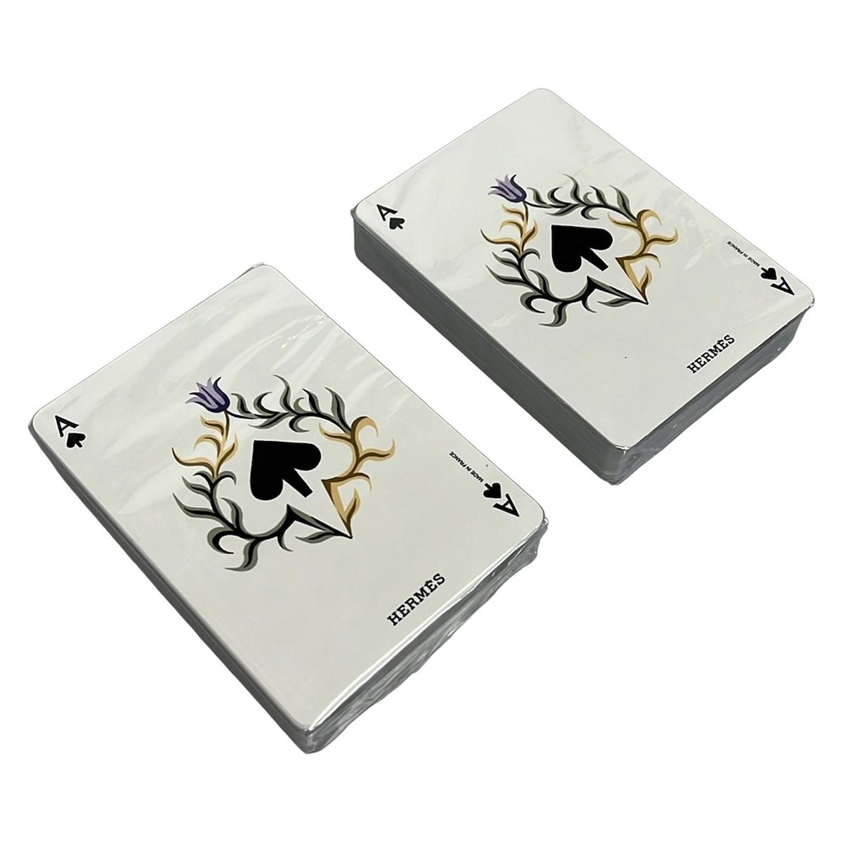 エルメルトランプ HERMES(エルメス) 小物新品同様 - 白×マルチ トランプ/トランプ2点
