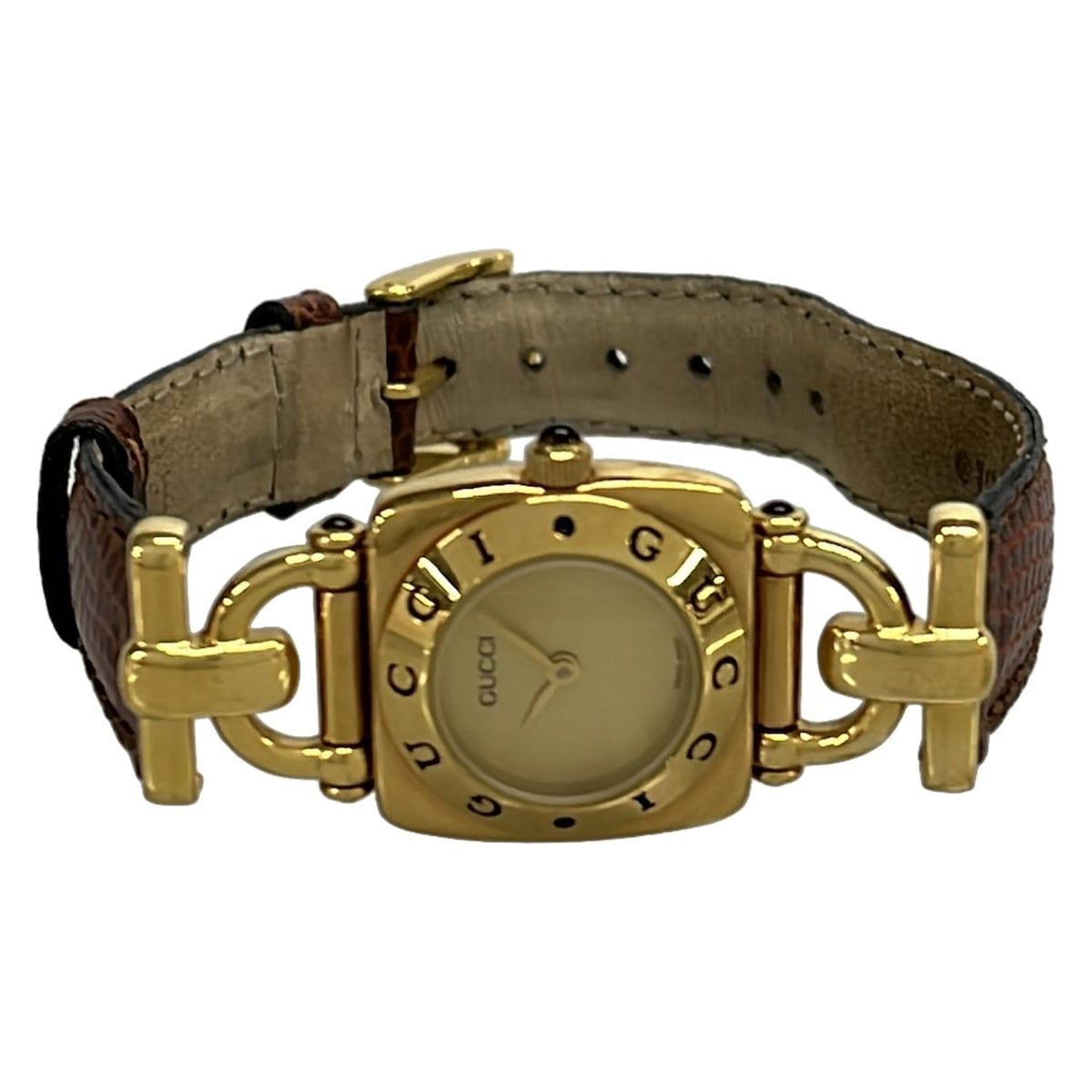 GUCCI(グッチ) 腕時計美品 6300L レディース ゴールド - メルカリ