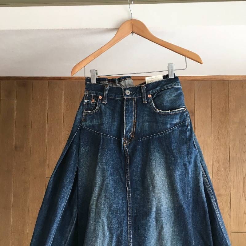 最終値下げ　美品　ジュンヤワタナベ　スカート JUNYA WATANABE（ジュンヤワタナベ）ロング・マキシ丈スカート 青