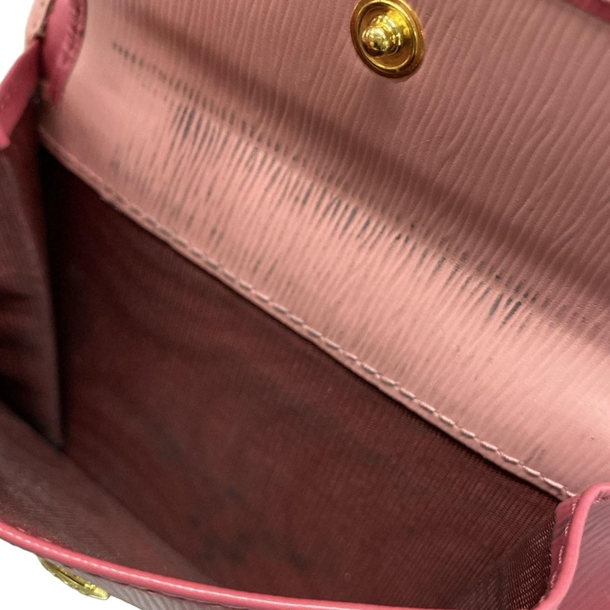 PRADA(プラダ) 3つ折り財布 - 1MH176 ピンク レザー - メルカリ