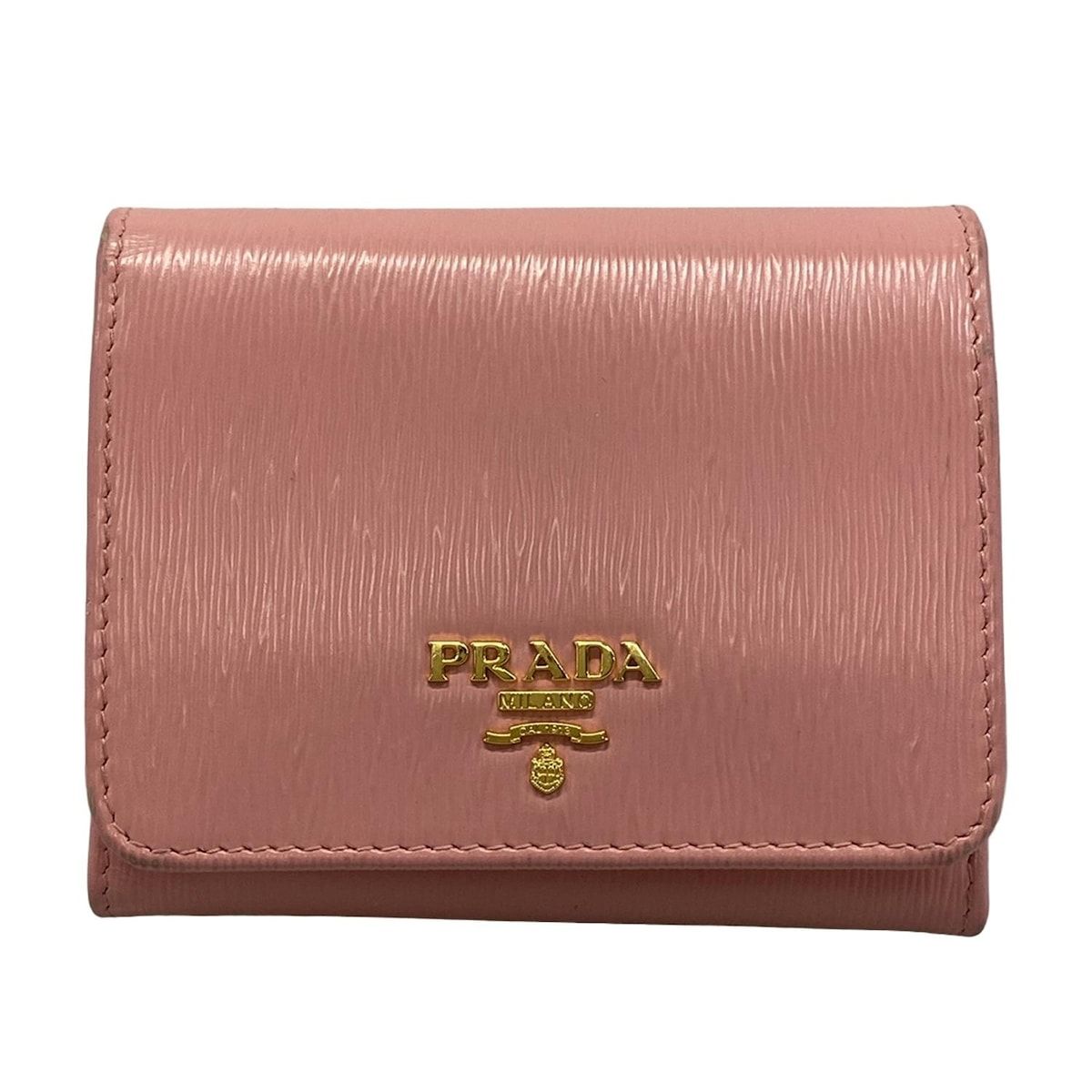 PRADA(プラダ) 3つ折り財布 - 1MH176 ピンク レザー - メルカリ