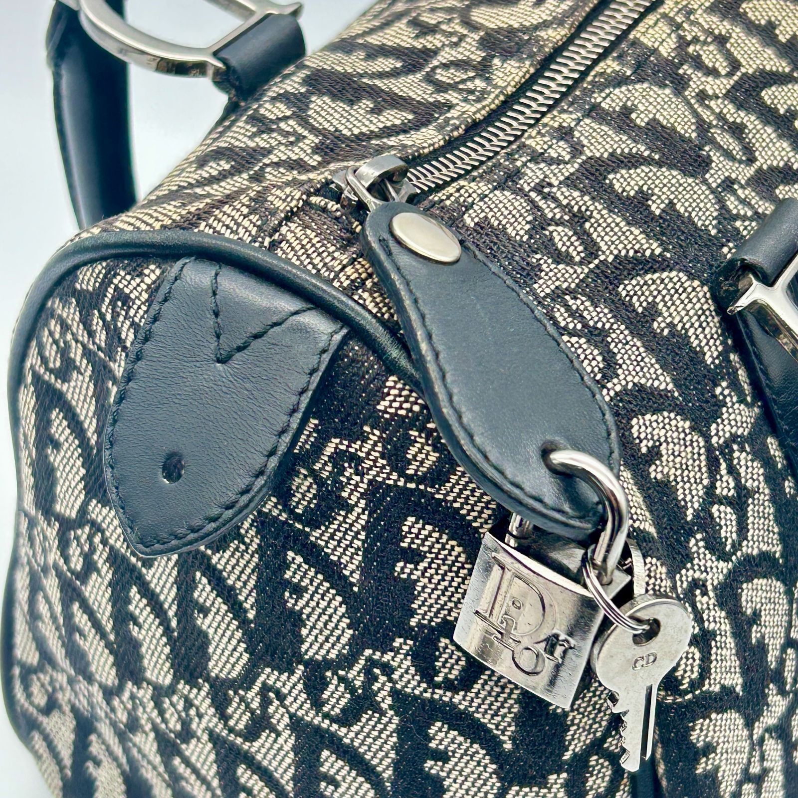 クリスチャンディオール トロッター ミニ ボストン ハンドバッグ