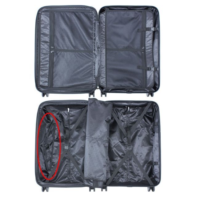 ヴァンテム UK2-ZPジッパーハードキャリー TSAロック Lサイズ 本体サイズ69×49×30(〜35)cm 全体サイズ75×49×30(〜35)cm 送料無料 ヴァンテム UK2-ZPジッパーハードキャリー TSAロック Lサイズ 本体