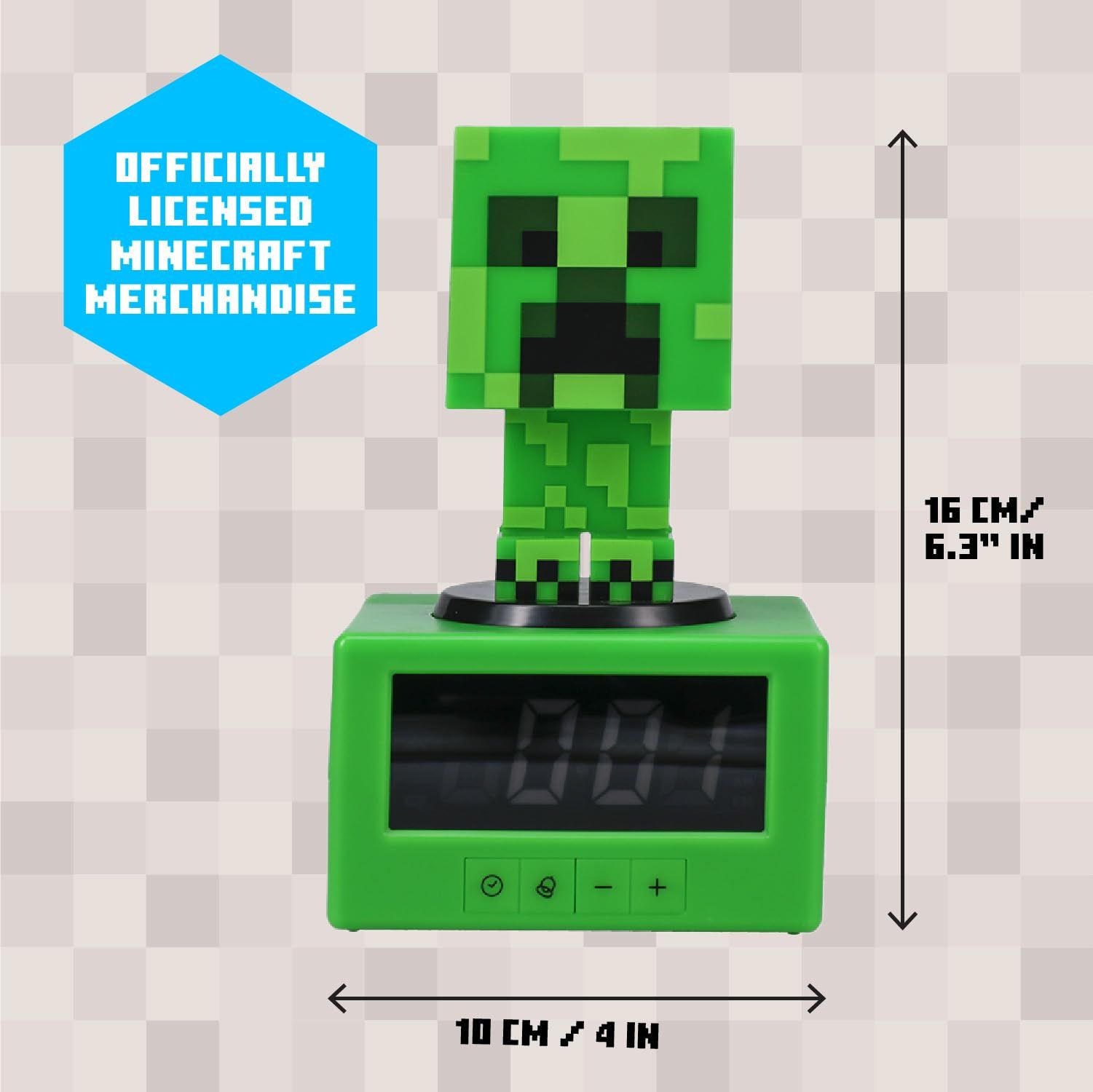 Paladone Minecraft クリーパー 目覚まし時計 - 公式ライセンス商品