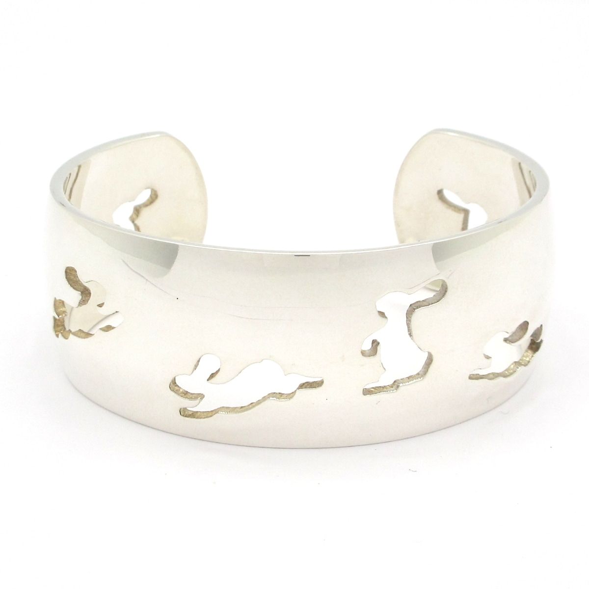 HERMES エルメス うさぎ柄 バングル HERMES(エルメス) バングル - シルバー ヴィンテージ/ウサギ - メルカリ