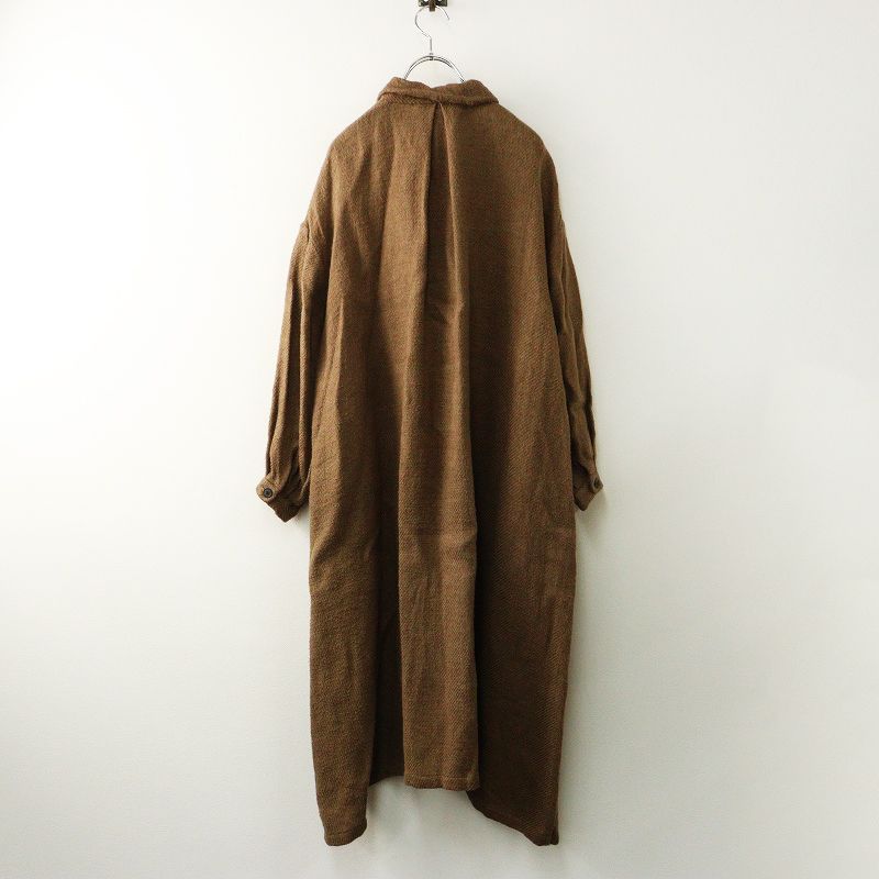 ヤエカ YAECA WRITE リネンロングコート S＼ブラウン アーモンド