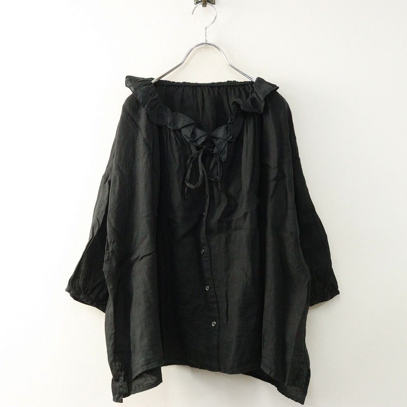 2024AW ネストローブ nest Robe リネンシアーフリルブラウス F