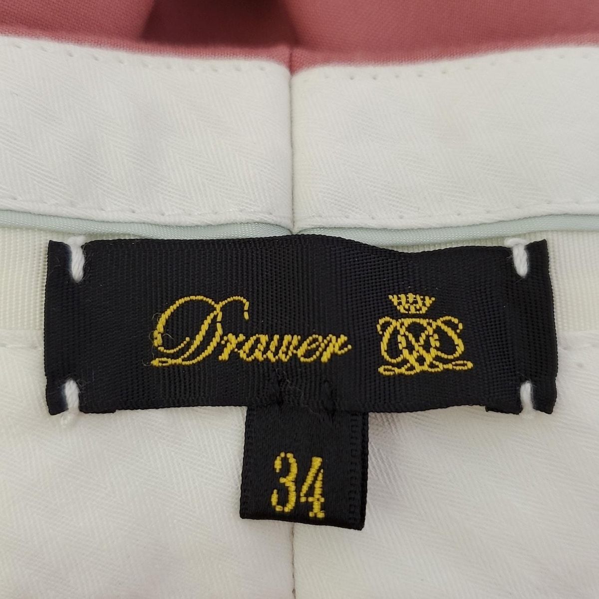 ドゥロワー22AW可愛いピンク ウールカシミヤフラノパンツ34 Drawer ドゥロワー Drawer 近年モデル ウールシルクメランジ サスペンダー