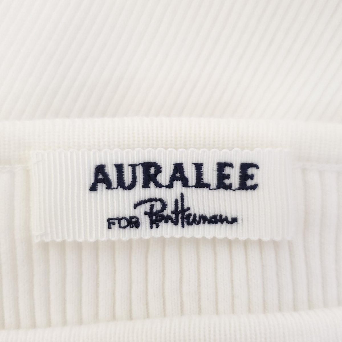 AURALEE(オーラリー) 長袖カットソー サイズ0 XS レディース美品 - 白