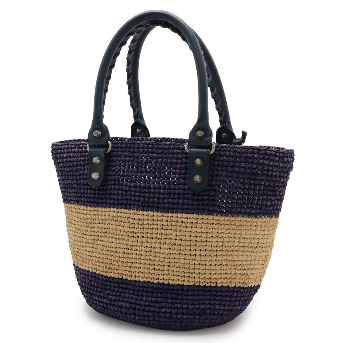 ★美品　バレンシアガ　ラフィア　ビストロ　パニエ　カゴバッグ ☆美品 バレンシアガ ラフィア ビストロ パニエ カゴバッグ BALENCIAGA