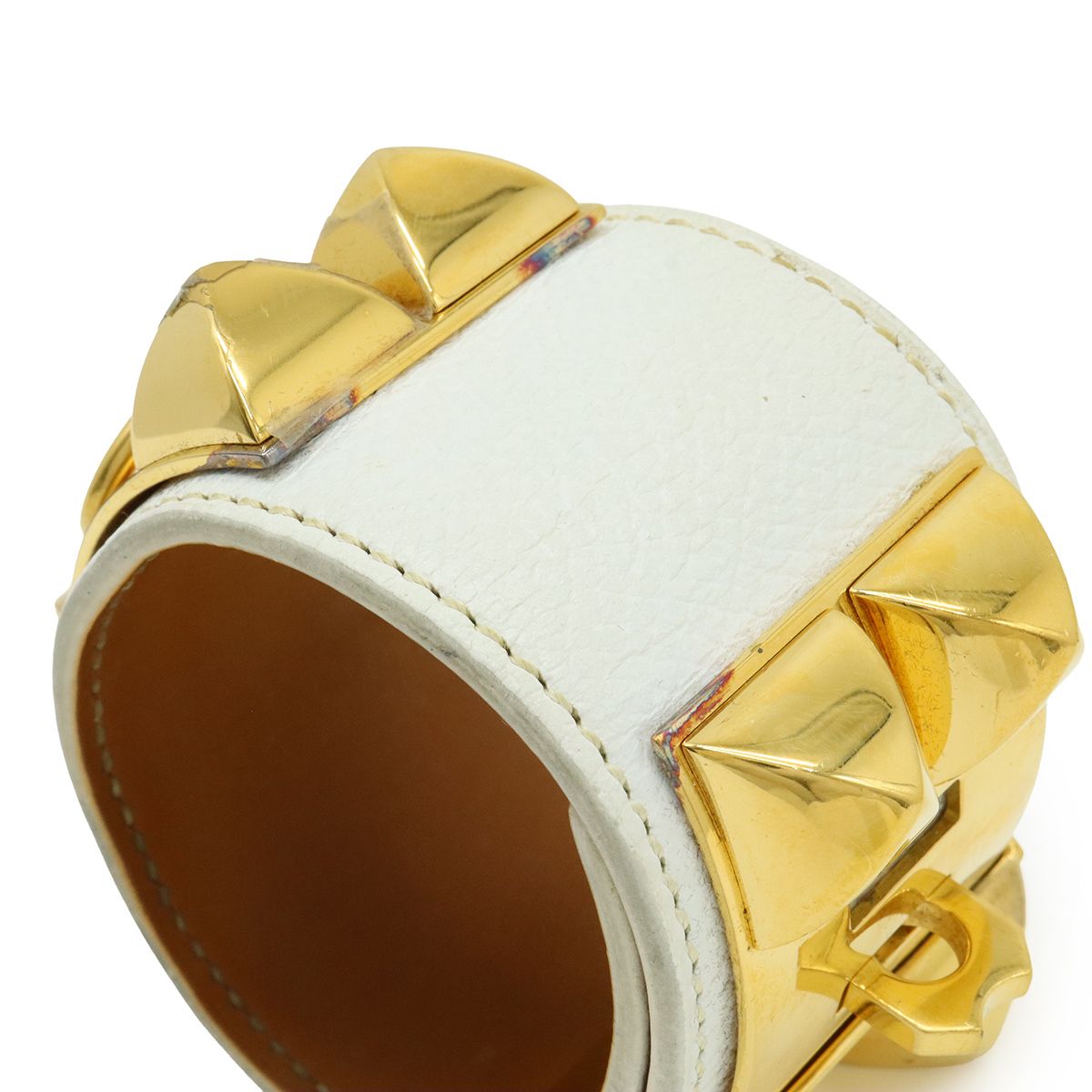 エルメス HERMES コリエドシアン ブレスレット ヴォーエプソン ゴールド HERMES エルメス レザーブレスレット コリエドシアン Sサイズ ヴォー